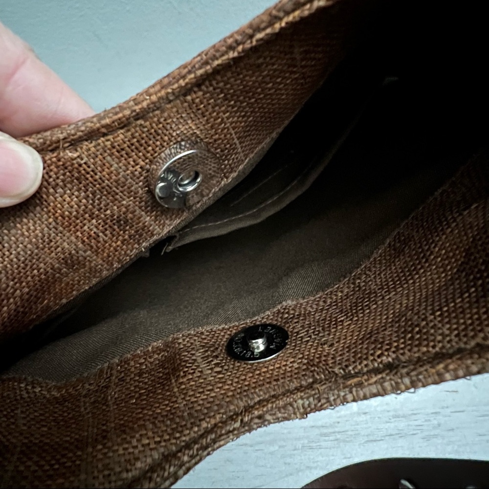 Kate Landry Natural Straw Woven and Beaded Top Handle Shoulder Bag - Picture 7 of 16